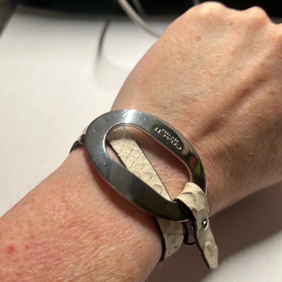 Coach leather python and silver wrap bracelet. New w out tag - Picture 4 of 4